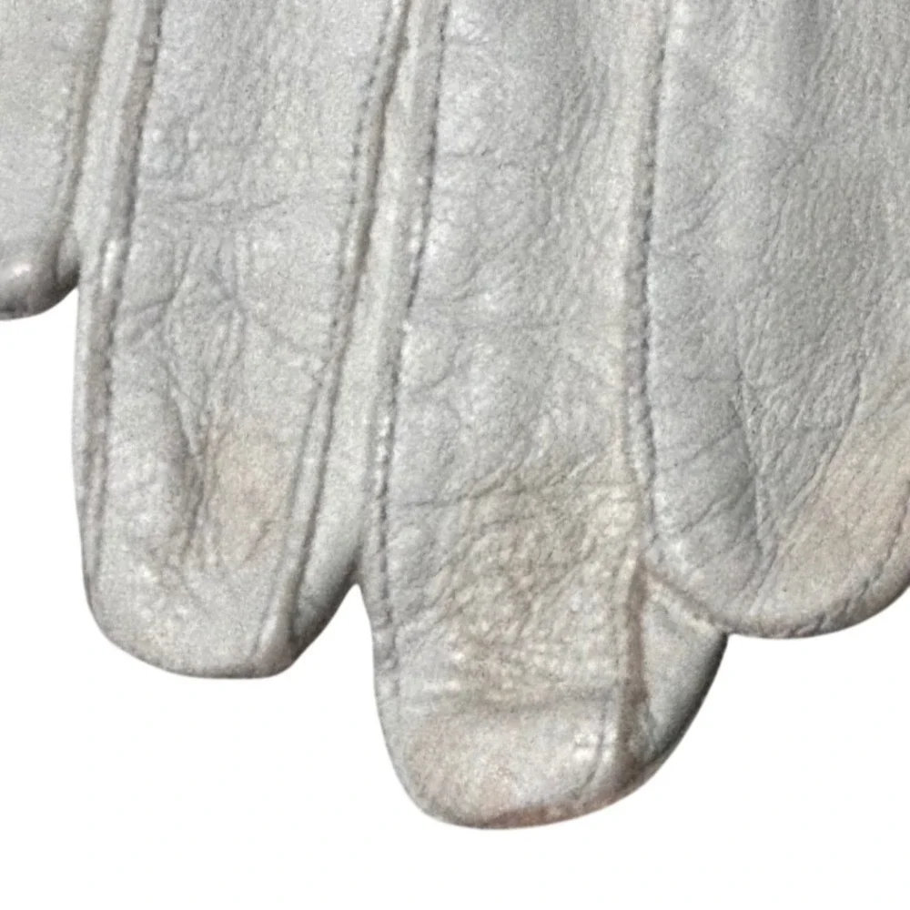 VTG Kid Leather Gloves White Guibert Freres Edeltan French Opera Gauntlet 6.5